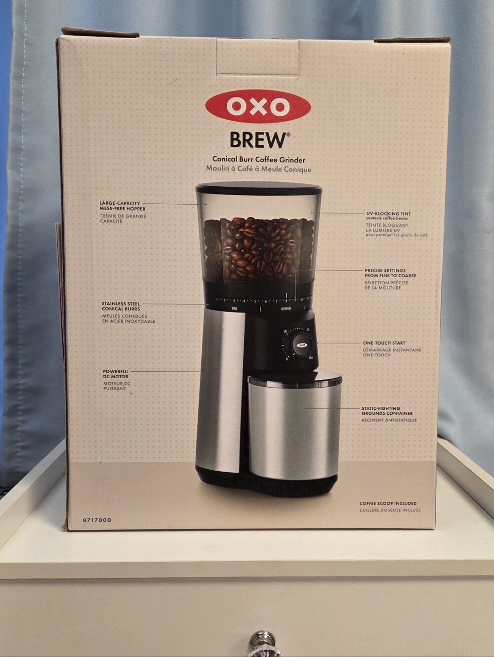 OXO Brew Conical Burr Electric Coffee Bean Grinder- Stanless Steel